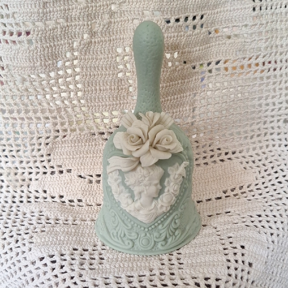 Elegant Green and White Decorative Bell